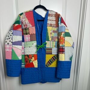 Upcycle patchwork quilt coat